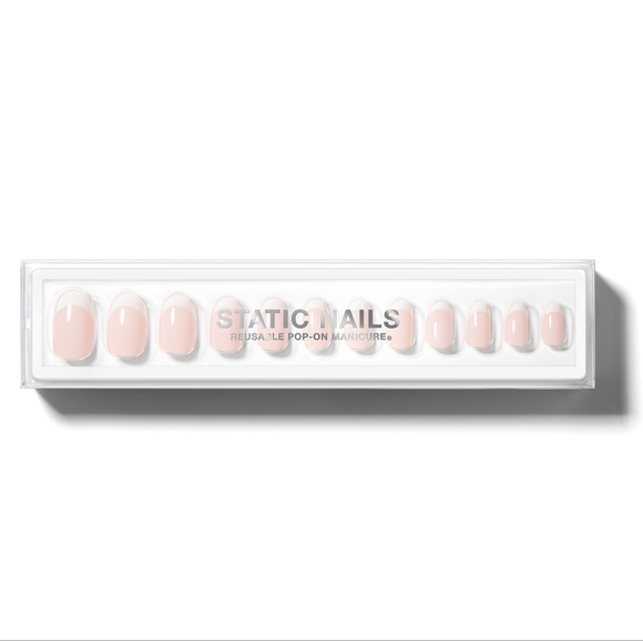 Static’s Reusable Pop-On Manicures - French 75 Round - Picture 1 of 3